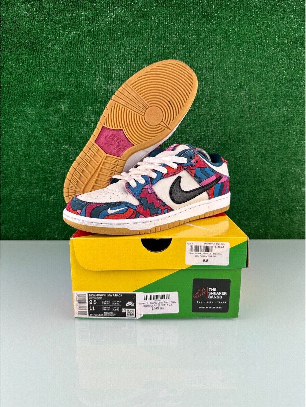 Size 9.5 - Nike Dunk Low Pro SB x Parra Abstract Art 2021
